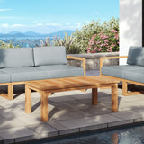 Pacific Teak Outdoor Sofa & Loveseat Set