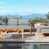 Pacific Teak Outdoor Sofa & Loveseat Set