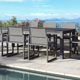 Pacific Aluminum Outdoor Dining Set for 8