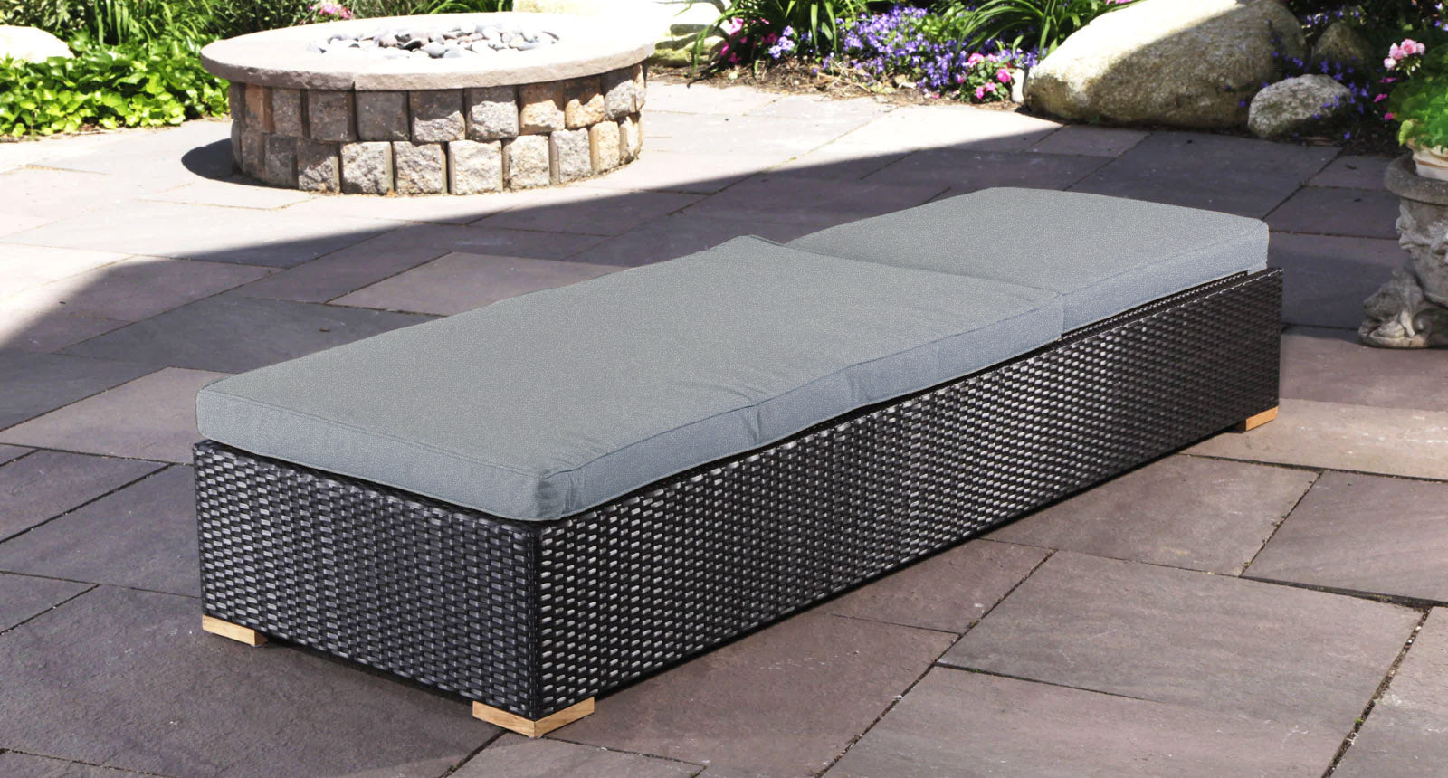 Salina lounge chair flat - Sunbrella Cast Slate