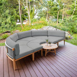 Santorini Gray Teak & Rope Outdoor Daybed