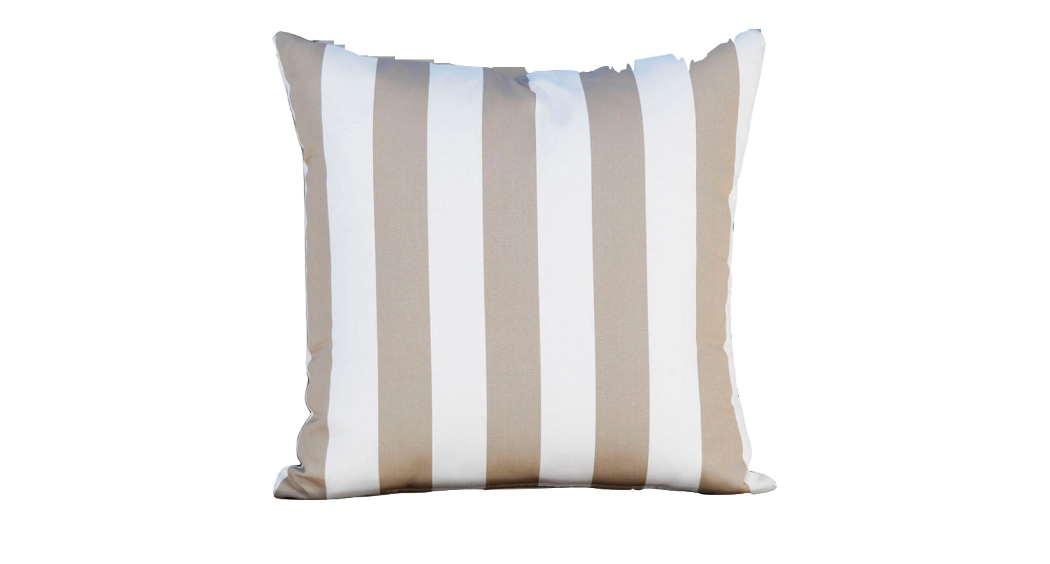 Outdoor Throw Pillow Beige and White Striped Madbury Road