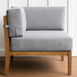 Capri Teak & Rope Outdoor Loveseat