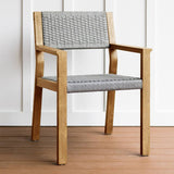 Capri Teak & Rope Outdoor Dining Set for 8
