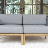 Capri Teak & Rope Outdoor Loveseat