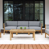 Capri Teak & Rope Outdoor Sofa Set
