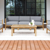 Capri Teak & Rope Outdoor Sofa Club Chair Set