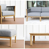 Capri Teak & Rope Outdoor Sofa Set