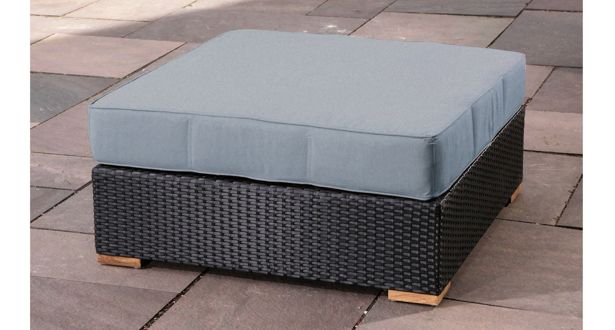 Salina ottoman - Sunbrella Cast Slate