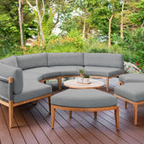 Santorini Gray Teak & Rope Outdoor Daybed