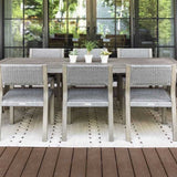 Fiji teak and rope dining set for 8