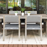 Fiji teak and rope dining set for 6