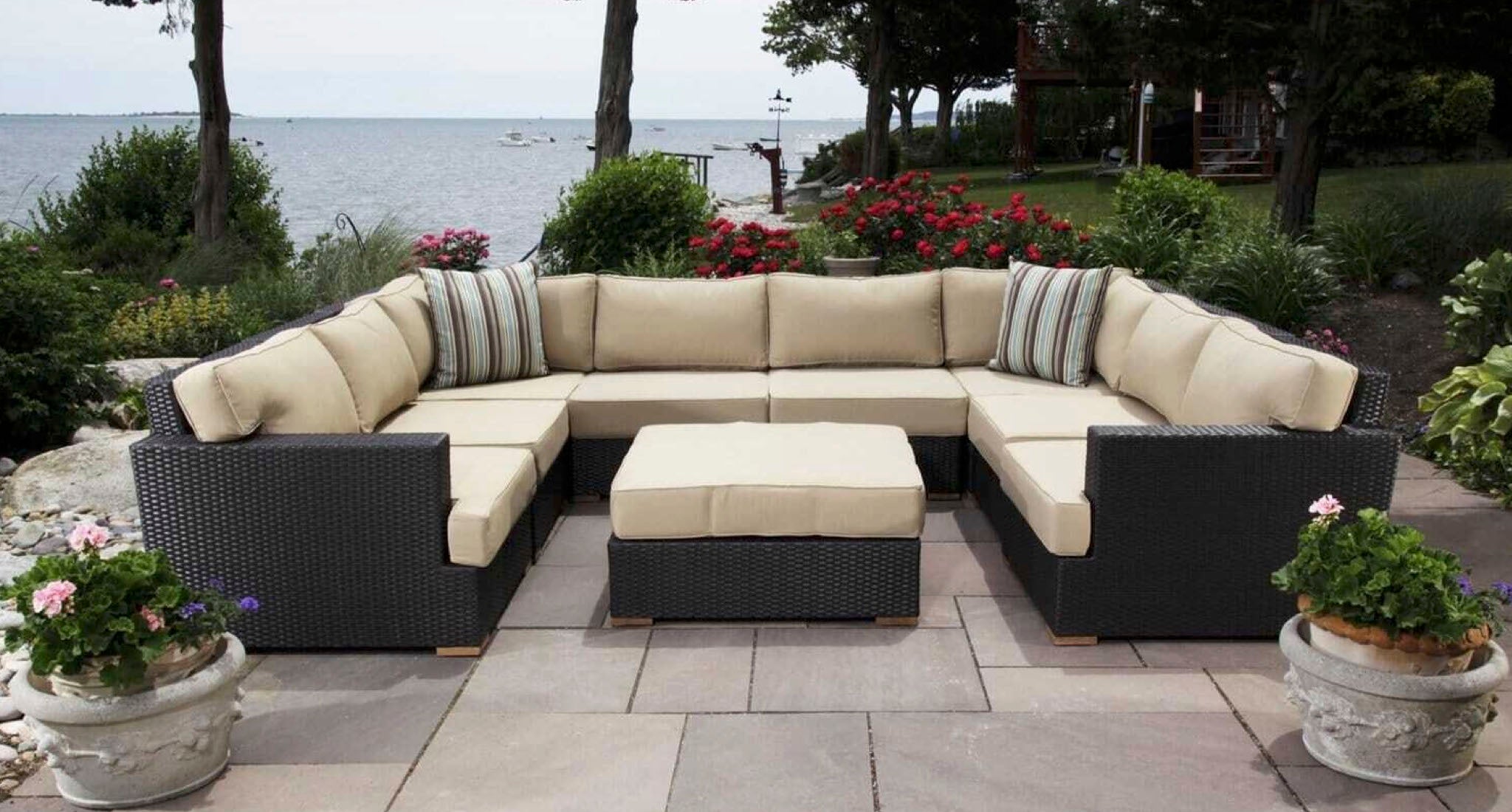 Salina Outdoor U-Shaped Sectional Set Madbury Road