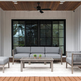 Fiji teak and rope outdoor sofa set