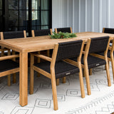Malibu teak and rope dining set for 8 2