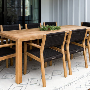 Malibu teak and rope dining set for 8 2