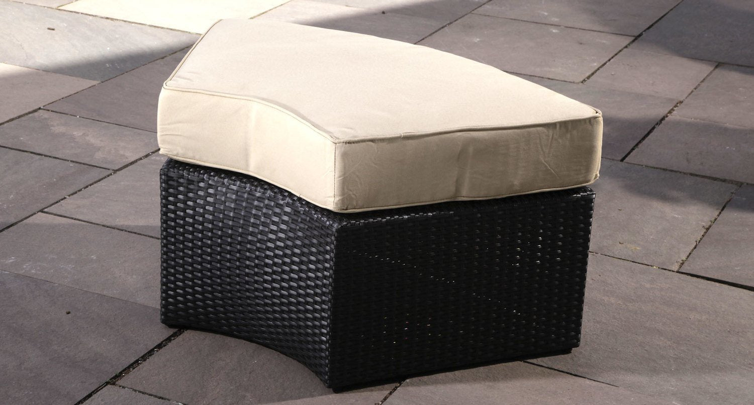 Santorini ottoman - Sunbrella Spectrum Mushroom