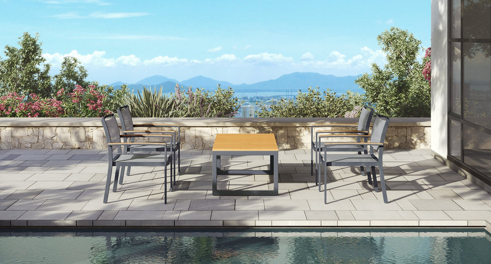 Pacific Aluminum Outdoor Armchair Group