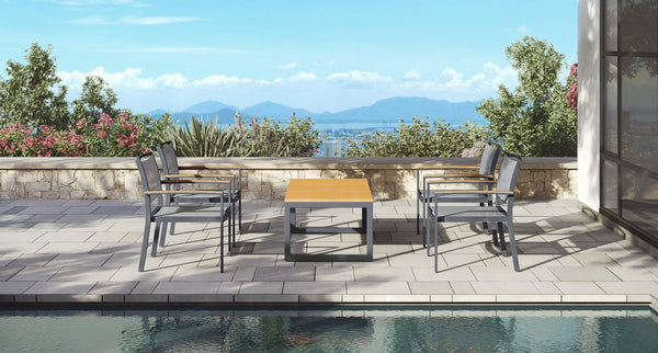 Pacific Aluminum Outdoor Armchair Group