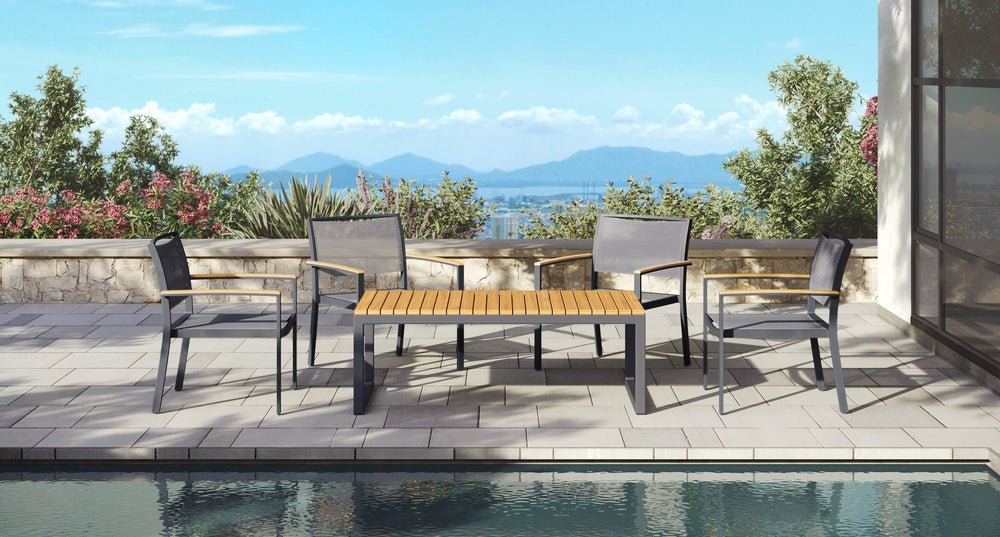 Pacific Aluminum Outdoor Armchair Group