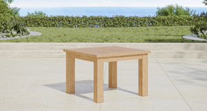 no table, with end table, with table & two ottomans