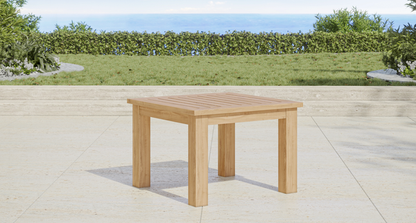 no table, with end table, with table & two ottomans