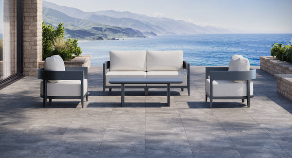 Atlantic Aluminum Outdoor Loveseat & Club Chair Set