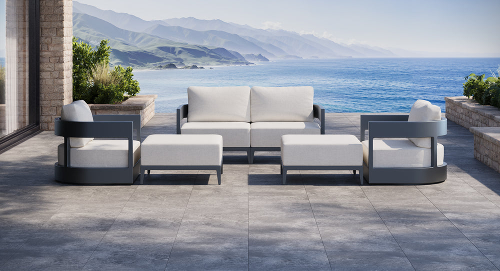 Atlantic Aluminum Outdoor Loveseat & Club Chair Set