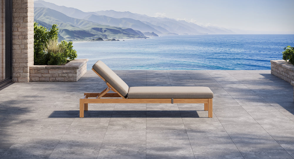 Bali outdoor lounge chair - Sunbrella Spectrum Mushroom