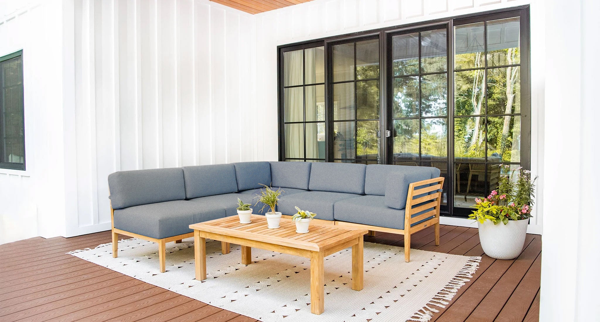 Bali Teak Outdoor Sectional Madbury Road