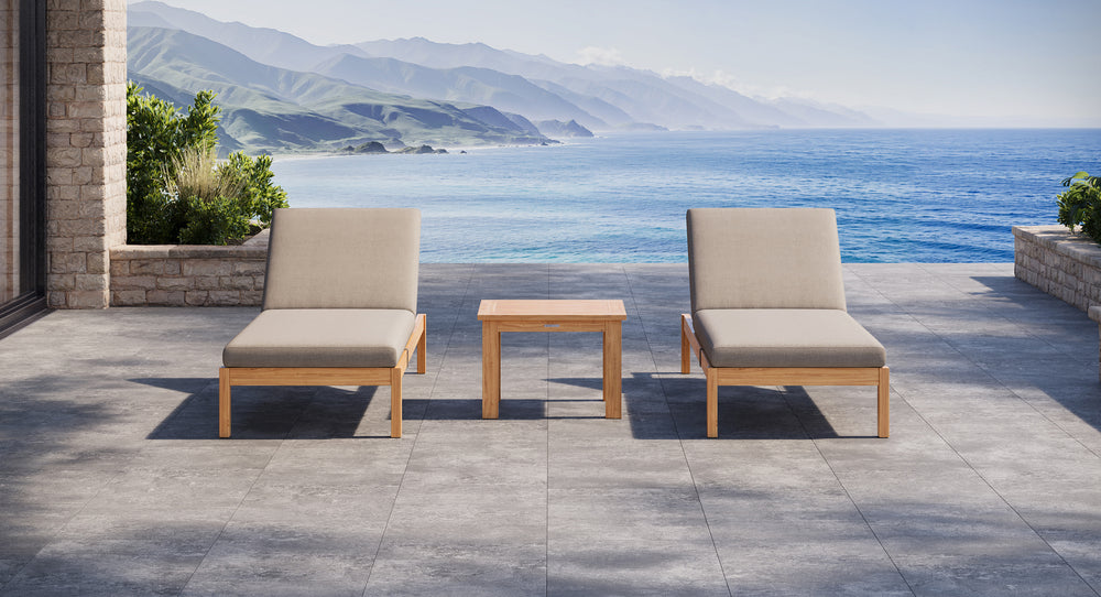 Bali Teak Outdoor Lounge Chair Set