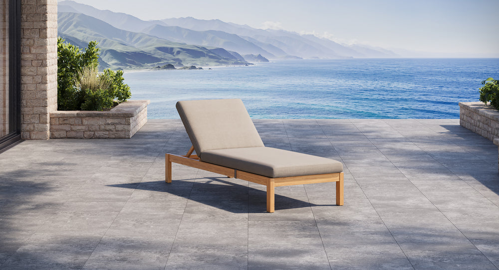 Bali outdoor lounge chair - Sunbrella Spectrum Mushroom
