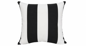 Outdoor Throw Pillow - Cabana Black