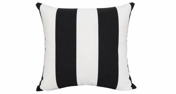 Outdoor Throw Pillow - Cabana Black
