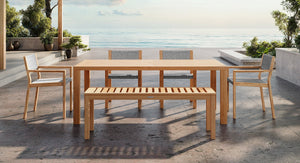 Capri Teak & Rope Outdoor Dining Set for 6