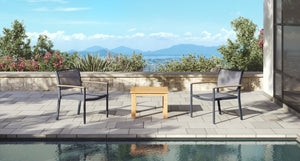 Pacific Aluminum Outdoor Armchair Set