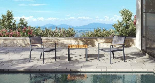 Pacific Aluminum Outdoor Armchair Set