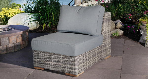 Corsica armless piece - Sunbrella Cast Slate