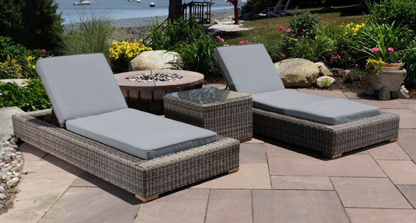 Corsica Outdoor Lounge Chair Set - Sunbrella Cast Slate