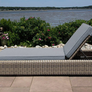 Corsica outdoor chaise lounge chair - Sunbrella Cast Slate