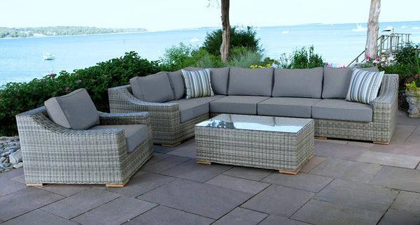 Corsica outdoor sectional - Sunbrella Cast Slate