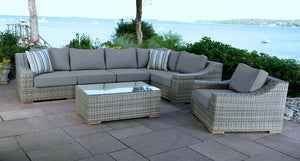 Corsica outdoor sectional 2 - Sunbrella Cast Slate