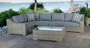 Corsica sectional with extender - Sunbrella Cast Slate