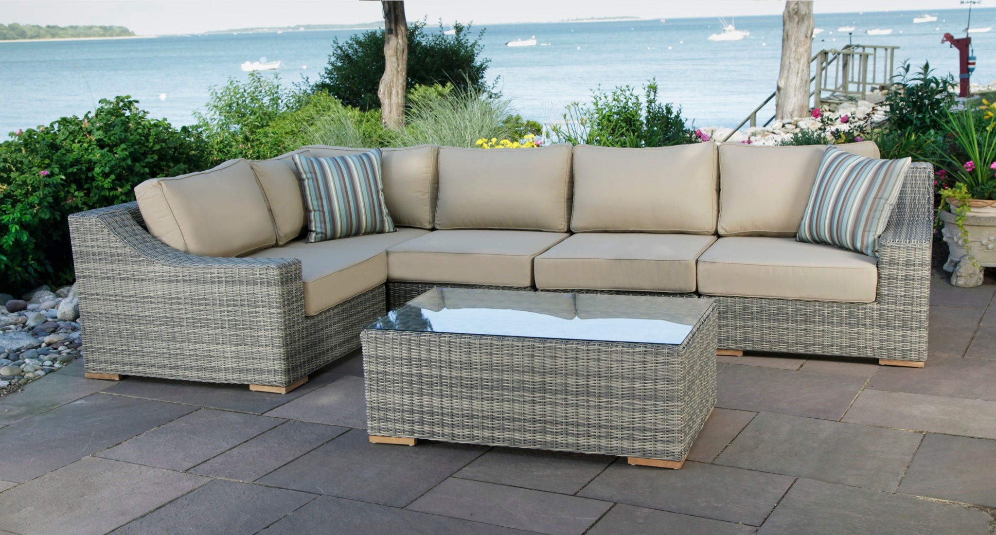 Pacific Aluminum Outdoor Sofa Set
