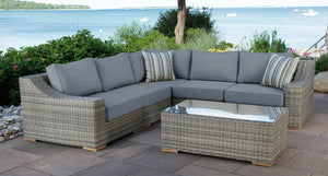 Corsica sectional with extender 2 - Sunbrella Cast Slate