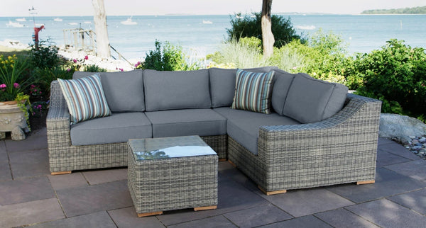 Corsica sectional 2 - Sunbrella Cast Slate