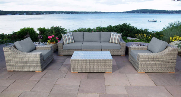 Corsica sofa and club chair set - Sunbrella Cast Slate