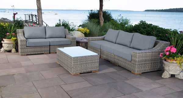 Corsica sofa and loveseat 2 - Sunbrella Cast Slate