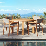 Capri Teak & Rope Outdoor Dining Set for 4