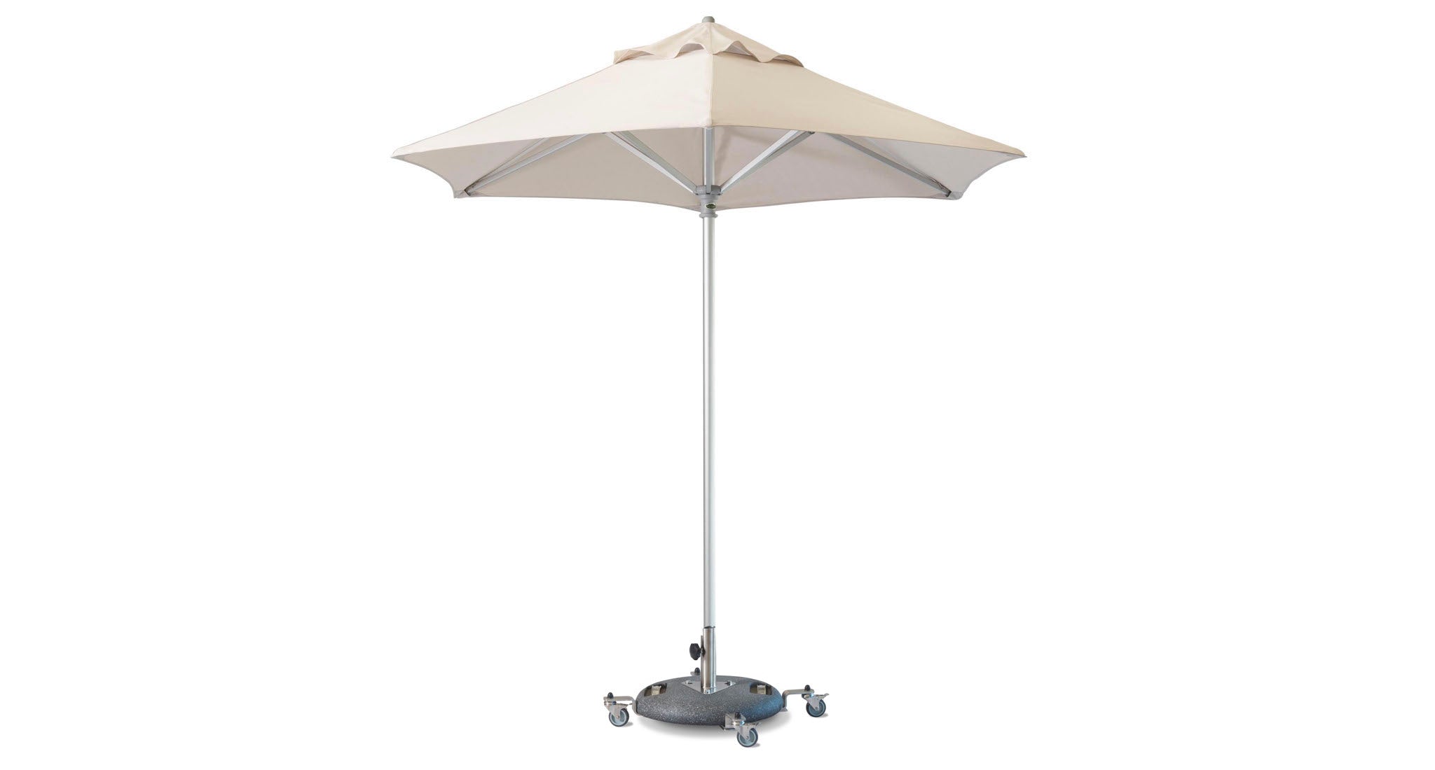 9' patio umbrella with base 9 Ft. Round Outdoor Umbrella with Base, Ecru / No Wheels